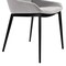 Armen Living Kenna Modern Dining Chair in Matte Black Finish and Gray Fabric, PK2 LCKESIGR - alternate 2